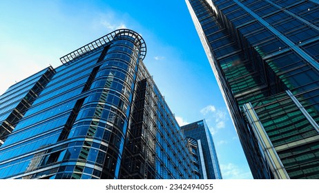 Modern business skyscrapers, high-rise buildings, architecture.  Concepts of financial, economics, future. London skyline , city escape at sunny day. Corporate building in London City, England, UK.  - Powered by Shutterstock