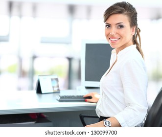 Modern Business Woman In The Office