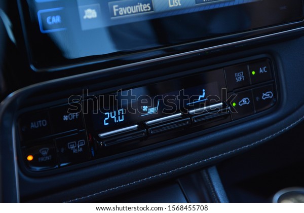 Modern car\
climate and ventilation control\
dashboard