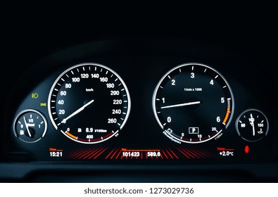 Modern car dashboard with adjustment