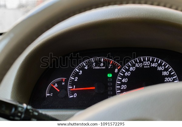 Modern Car Dashboard. Car Driving. Vehicle\
Steering Wheel and\
Dashboard