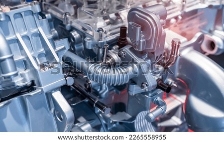 Similar – Truck Engine Motor Components In Car Service Inspection