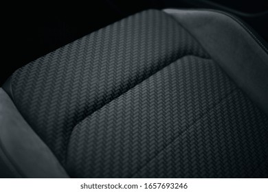 Modern Car Fabric Seats Close Up