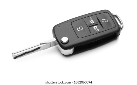 Modern Car Flip Key Isolated On White