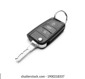 Modern Car Flip Key Isolated On White