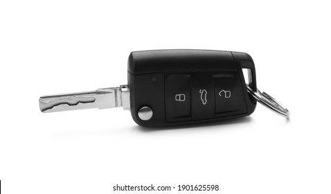 Modern Car Flip Key Isolated On White