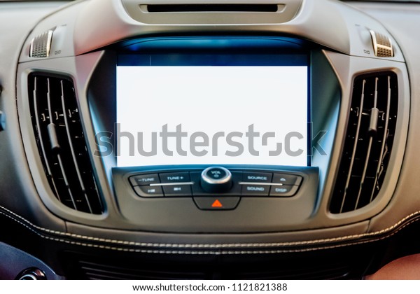 Modern Car\
Interior GPS Blank Screen Touch\
Display