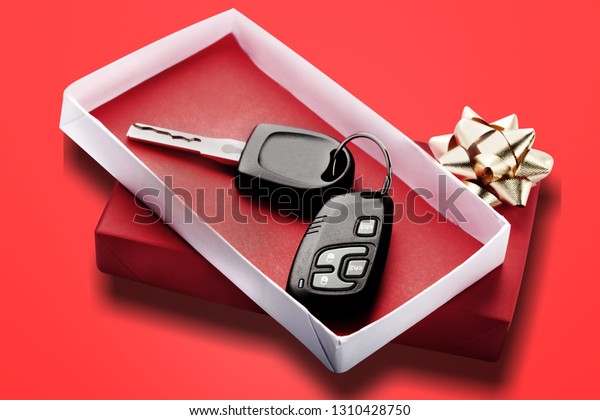 Modern Car keys as a gift\
on