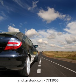 The Modern Car On Road