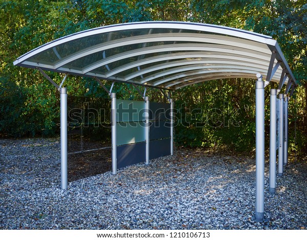 Modern Carport Car Garage Parking Made Stock Photo Edit Now