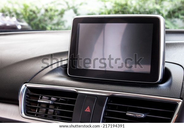 modern car\'s display\
screen