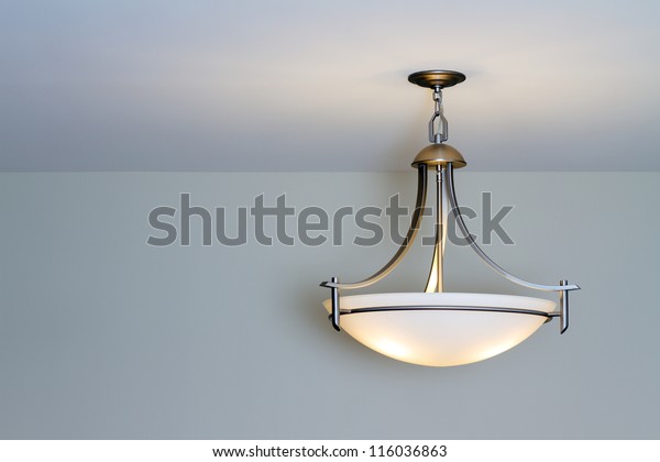 Modern ceiling lamp in a new\
home
