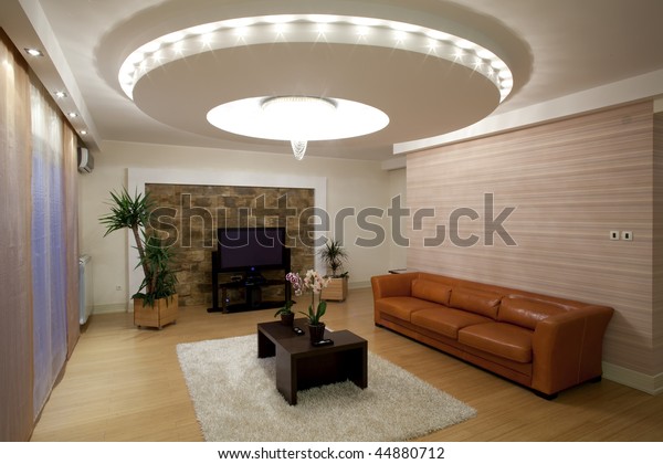 Modern Ceiling Lights Living Room Stock Photo (Edit Now) 44880712