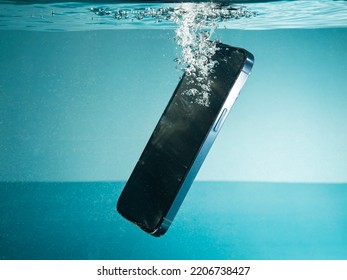 Modern Cell Phone Drowning Into Tank Stock Photo 2206738427 | Shutterstock