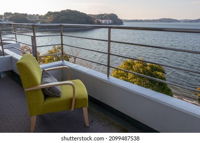 modern chair at the lakeside terrace