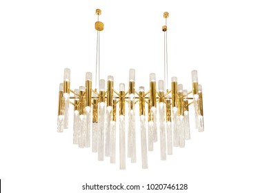 Modern Chandelier On White Background