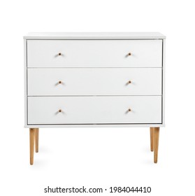 Modern Chest Of Drawers On White Background