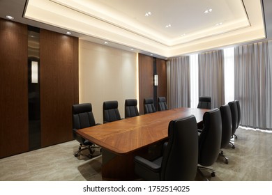 Modern Chinese Style Office Interior, 
Conference Room