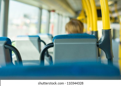 Modern city bus interior