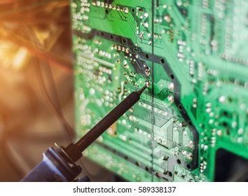 Modern City Diorama And Electric Circuit Board, Digital Transformation, Abstract Image Visual