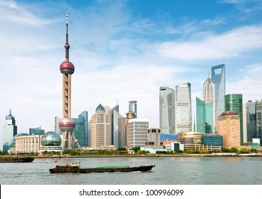 Modern City Skyline ,shanghai Pudong, China.