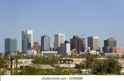 Modern Cityscape of Phoenix Downtown Business Park, Arizona
