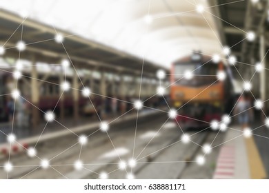 modern cityscape and wireless sensor network