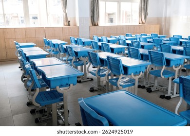 Modern classroom in the school