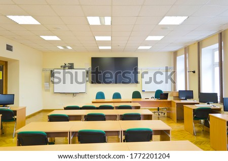 Modern classroom for student learning
