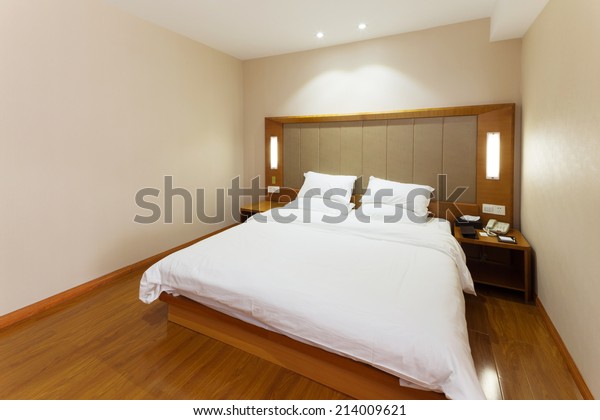 Modern Clean Bedroom Minimalism Decoration Stockfoto Jetzt