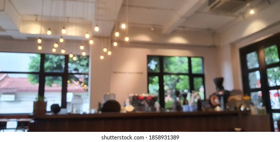 Modern Coffee Shop Ambience With Warm Tone