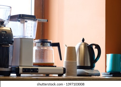 Modern Coffee Shop Interior, No People