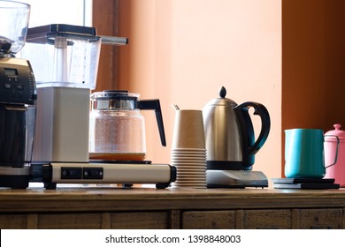 Modern Coffee Shop Interior, No People