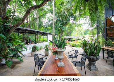 Modern Coffee Shop In A Quiet Forest 