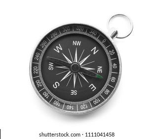 Modern Compass On White Background