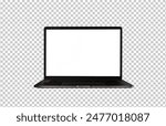 Modern computer,laptop with blank screen background.clipping path