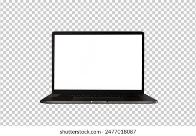 Modern computer,laptop with blank screen background.clipping path