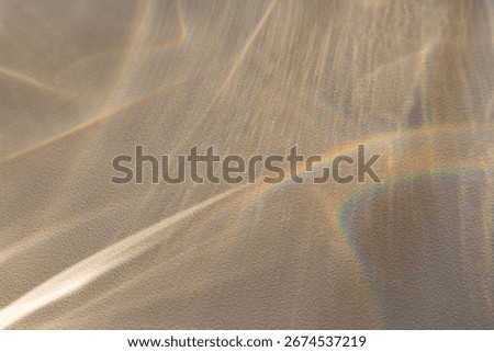 Modern concept of the basic template for applying highlights,reflections,shine,refraction of diffused light with soft,blurred,reflective shapes,bokeh,gradient lines,geometry on a gray-beige background