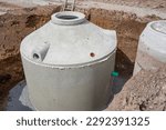 Modern concrete cistern for storing rainwater