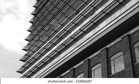 Modern Condo Building Details In Downtown Toronto, Canada.