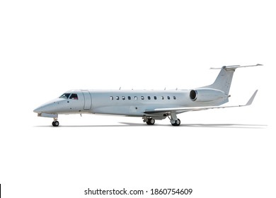 Modern Corporate Business Jet Isolated On White Background