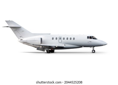 Modern Corporate Business Jet Isolated On White Background