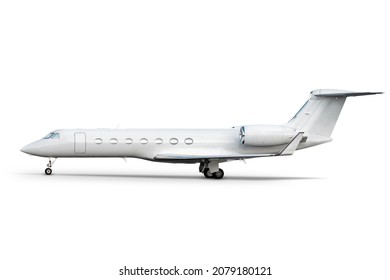 Modern Corporate Business Jet Isolated On White Background