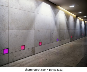 modern corridor at a building - nice background with copy space