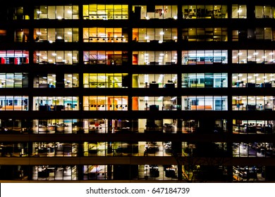 Modern Cubicles - Office Building After Hours