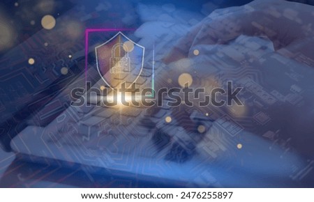 Modern Cybersecurity Concepts: Implementing Advanced Security Measures and Technologies to Protect Against Cyber Attacks and Ensure Data Privacy. with copy space