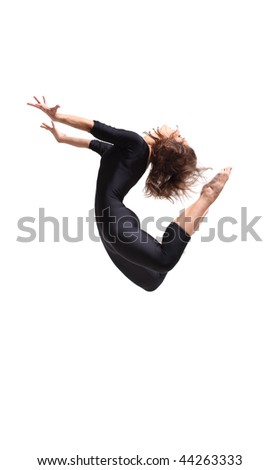 modern dancer poses in front of the studio background