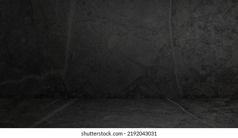 modern dark black marble stone background for product presentation with shadow and light. trend frame, cover, card, postcard. exhibition podium, stand, showcase background for product displayed. - Shutterstock ID 2192043031