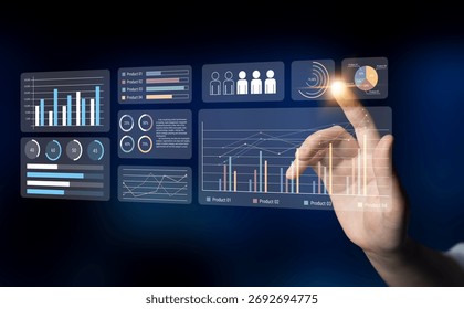 Modern dashboard interface showing performance metrics, data charts, and trend analysis for product tracking, reporting, and business intelligence. Parse
