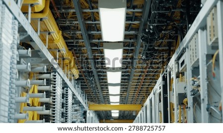 Modern Data Center Featuring Server Racks Housing Advanced AI Infrastructure and Supercomputer Systems